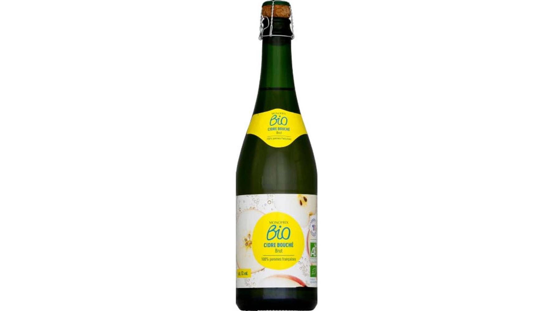 Monoprix Bio Cidre bouché brut bio La bouteille de 75 cl