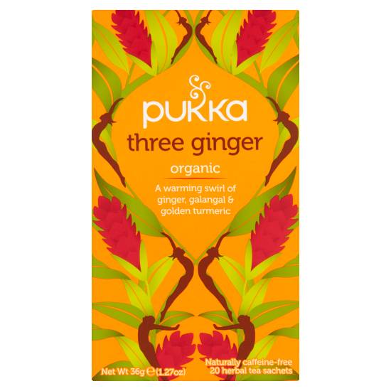 Pukka Organic Three Ginger Herbal Tea Sachet (36g)