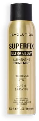 Makeup Revolution Superfix Glow Illuminating Fixing Mist, Clear (5.07 fl oz)