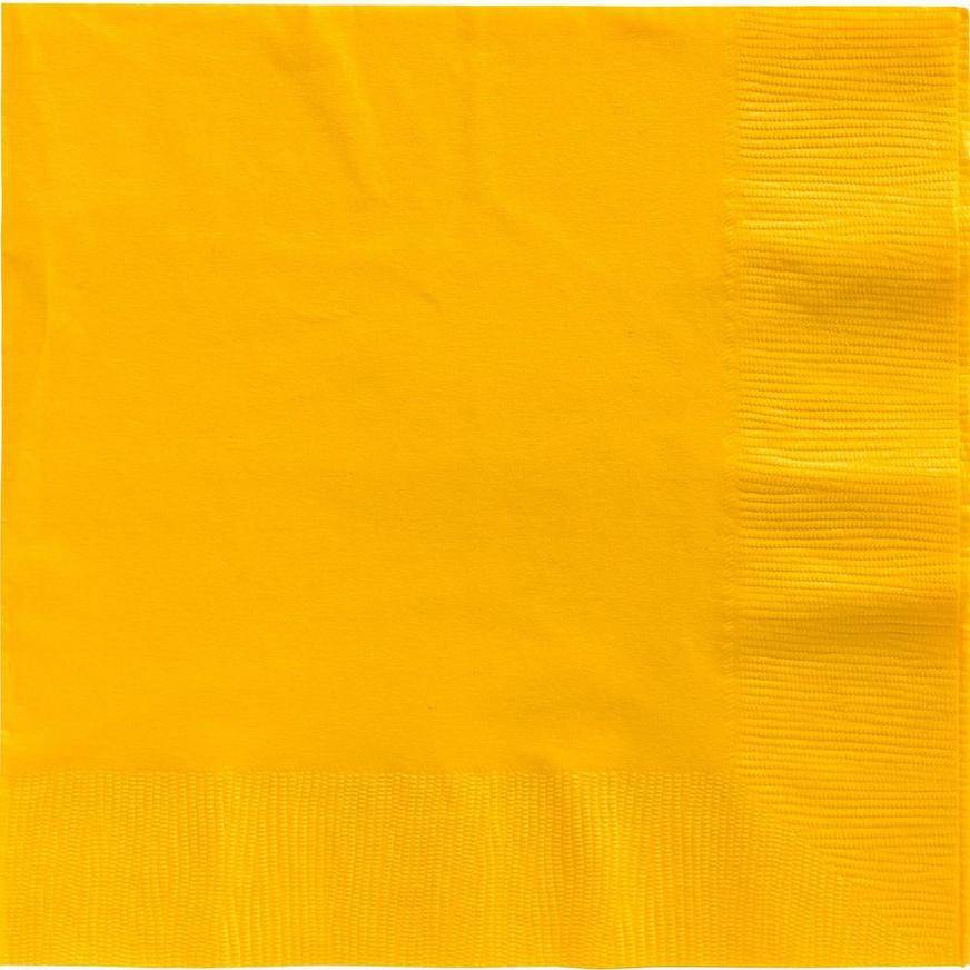 Yellow Paper Dinner Napkins, 7.5in, 40ct