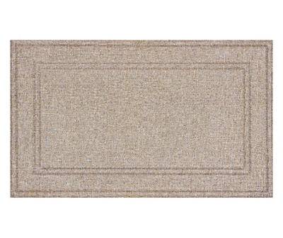 Manhattan Tan Texture-Border Doormat, (18" x 30")