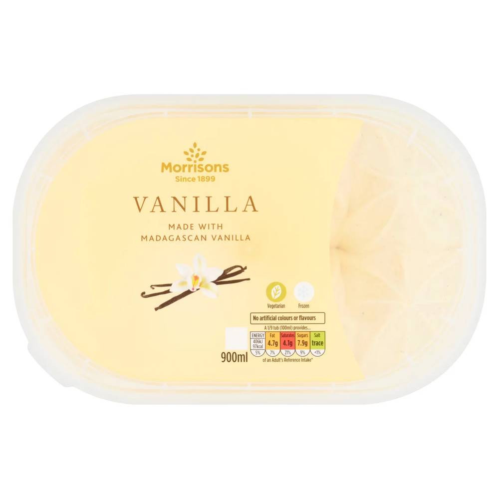 Morrisons Vanilla, Ice Cream (900ml)