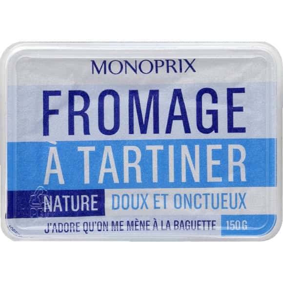 Monoprix Fromage À Tartiner Nature La Barquette De 150 G