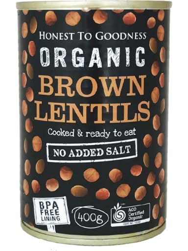 Honest To Goodness Organic Brown Lentils (400g)