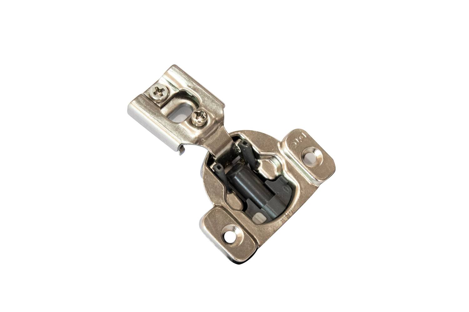 RELIABILT 105-Degree 1/2-in Overlay Concealed Soft Close Nickel Plated Cabinet Hinge, 1 Pair (2-Pieces) | H8Q055H