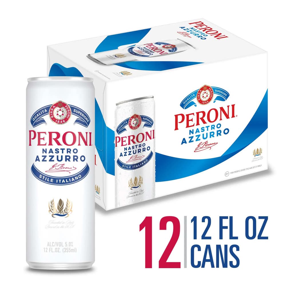 Peroni Nastro Azzurro Italian Style Lager Beer (12 x 12 fl oz)