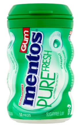Mentos Sugar Free Pure Fresh Gum, Spearmint (4.5 oz, 50 ct)