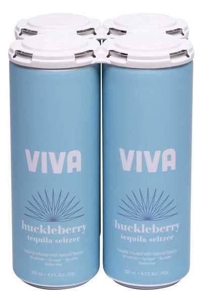 Viva Huckleberry Tequila Seltzer Beer (4 ct, 355 ml)