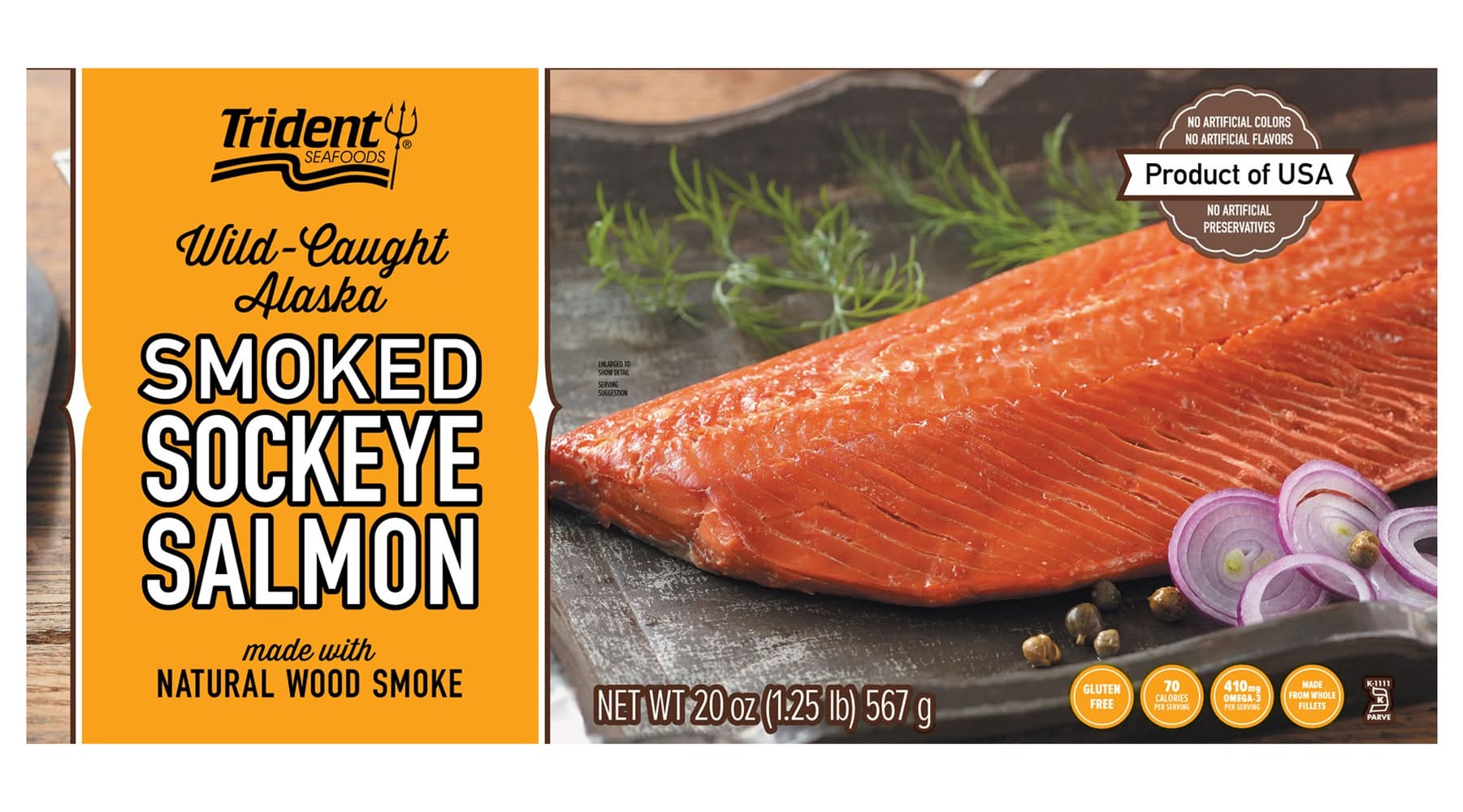 Trident Wild Alaskan Smoked Sockey Salmon, 20 oz