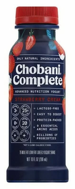 Chobani Complete Greek Yogurt Drink Strawberry Cream 10oz