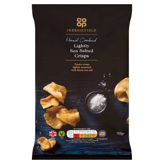 Co-Op Irresistible Hand Cooked Lightly Sea Salted Crisps (150g)