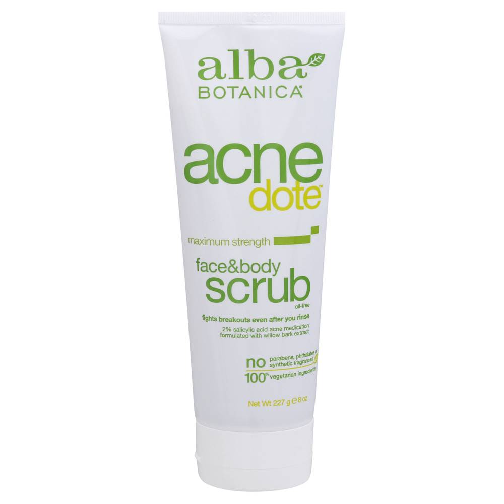 Alba Botanica Acnedote Maximum Strength Face & Body Scrub (8 oz)