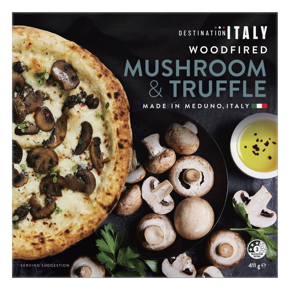 Destination Italy Woodfired Mushroom & Truffle Pizza (411g)