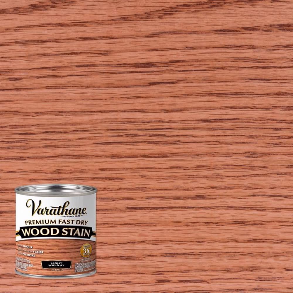 Varathane Premium Light Walnut Oil-Based Fast Dry Wood Stain 1/2 Pt