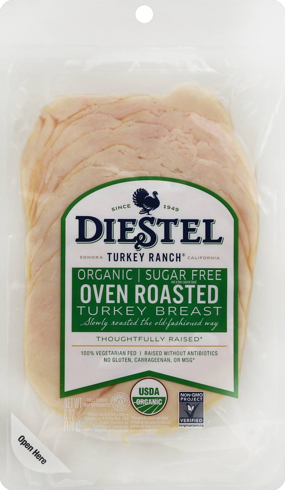 Diestel Organic Sugar Free Oven Roasted Turkey Breast (6 oz)