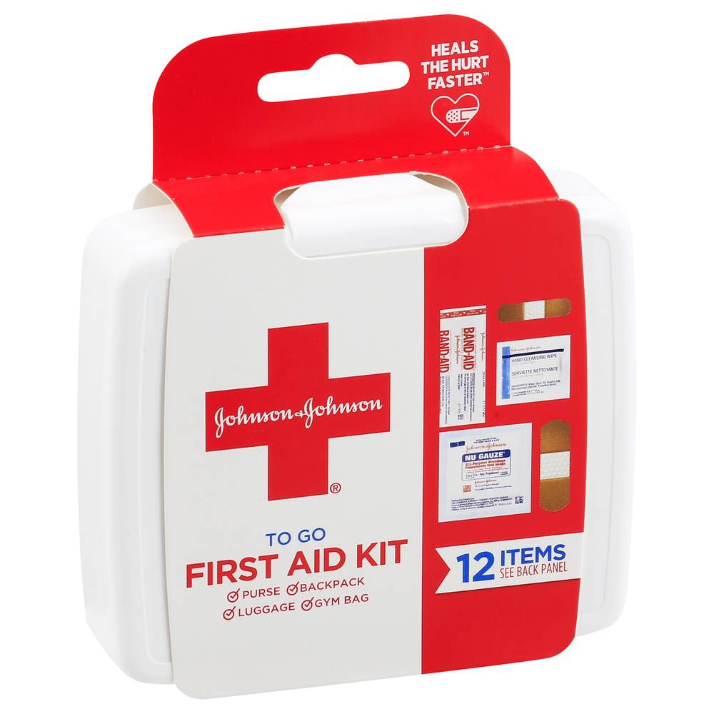 Johnson's First Aid To Go Portable Mini Travel Kit (12 ct)