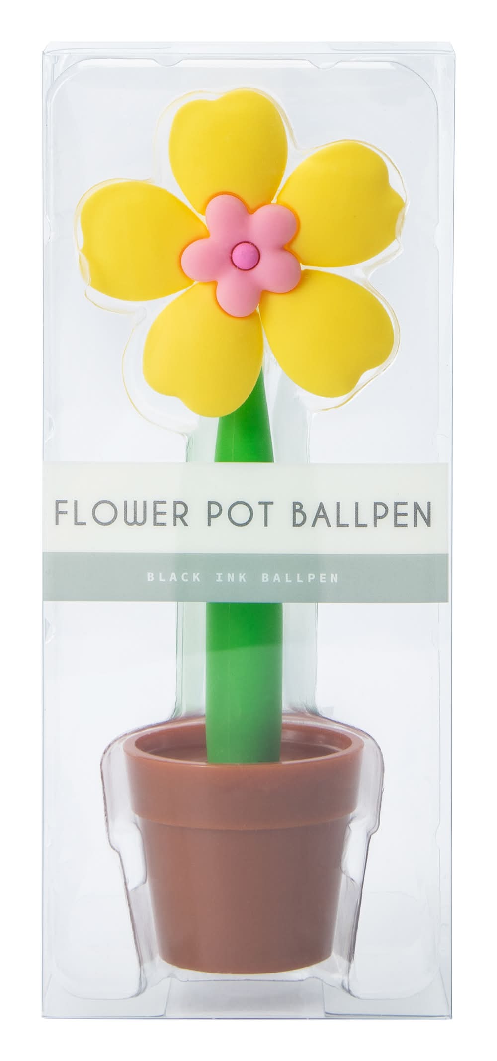 Flower Pot Ballpen Yellow