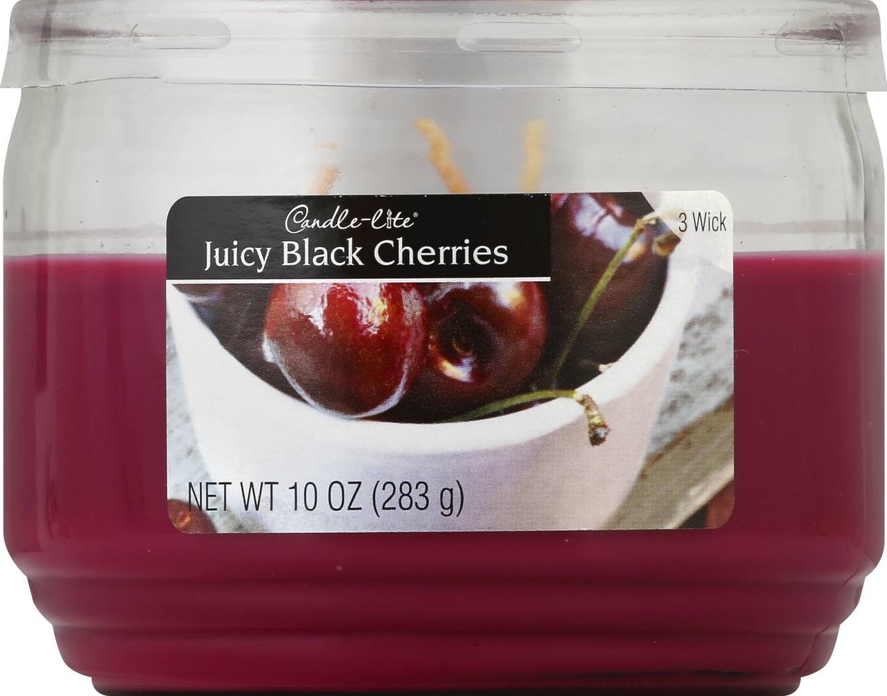 Candle-lite 3 Wick Juicy Black Cherries Candle (10 oz)