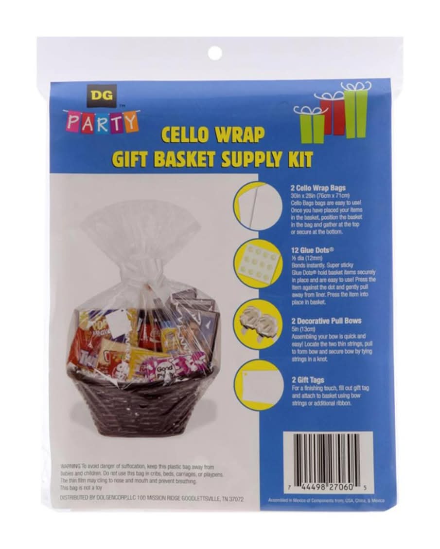 DG Party Cello Wrap Gift Basket Supply Kit (2 pack)