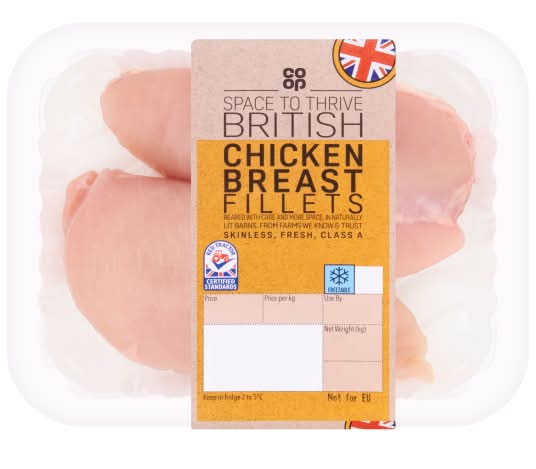 Co-op Space To Thrive British Chicken Breast Fillets (300g)
