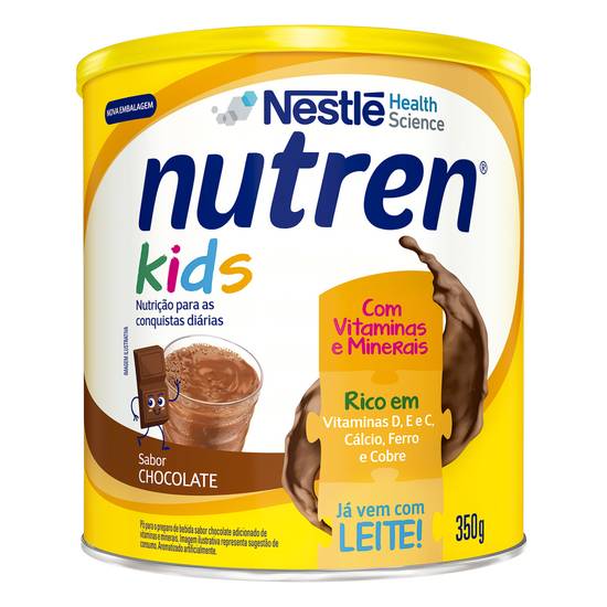 Nestlé suplemento alimentar sabor chocolate nutren kids (350 g)