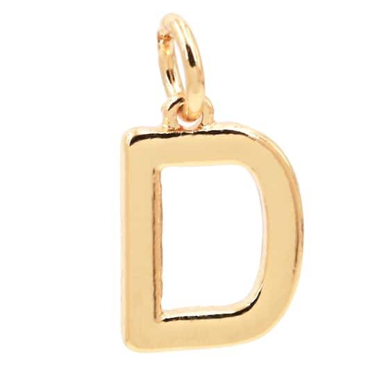 14K Gold Plated Letter Charm By Bead Landing