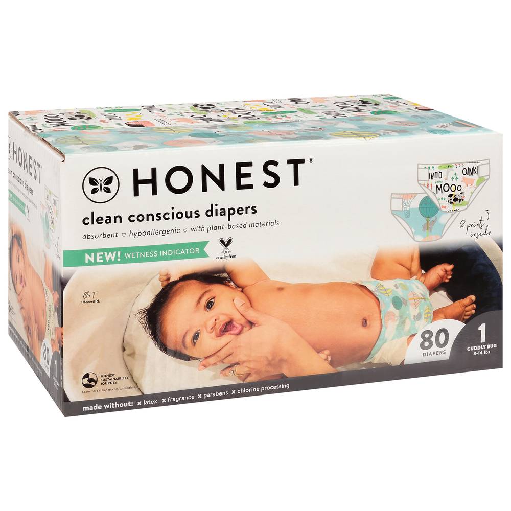 Honest Clean Conscious Diapers Barnyard (80 ct)