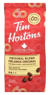 Tim hortons mélange original de café à torréfaction moyenne et mouture fine - original blend medium roast fine grind coffee (300 g)