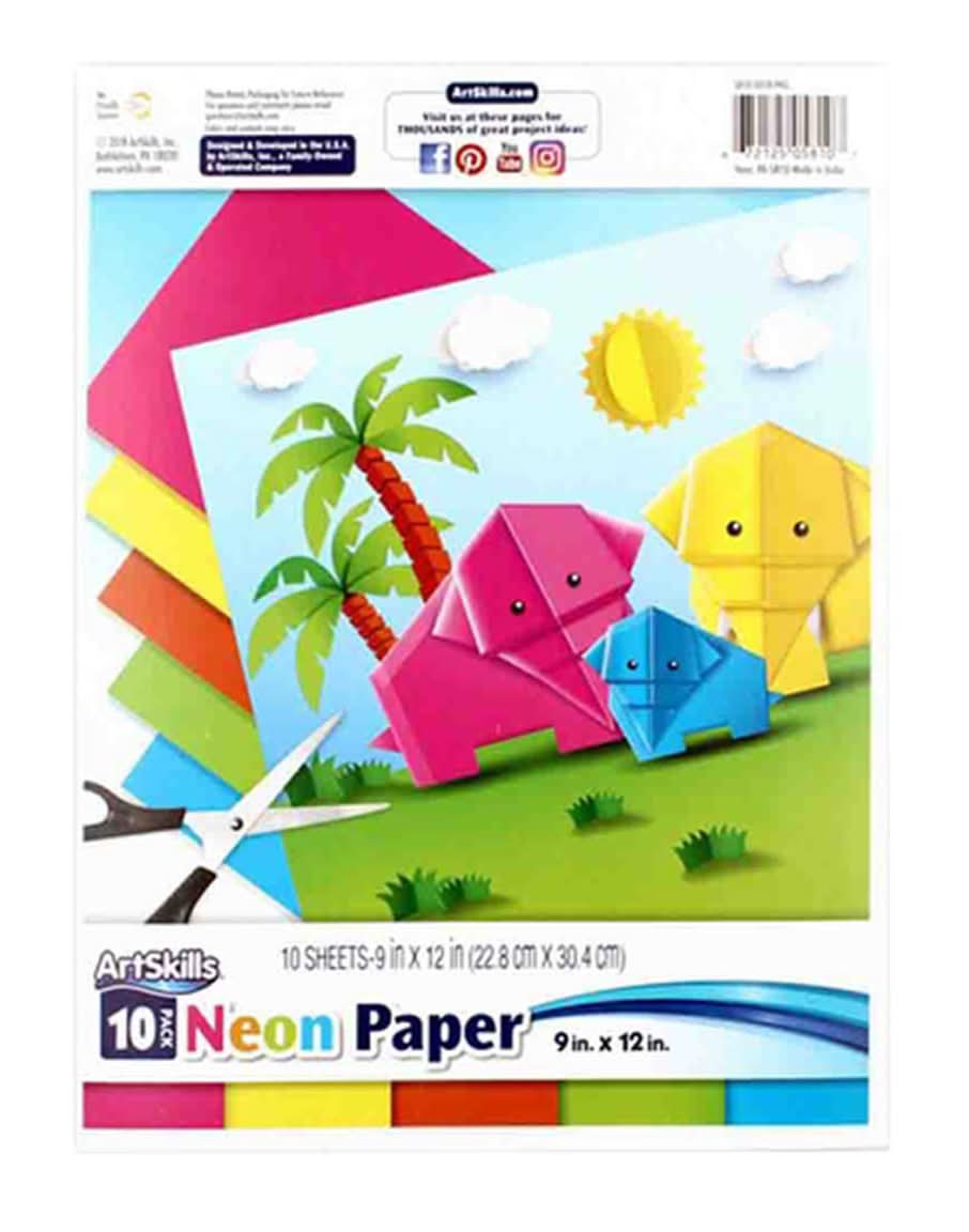 ArtSkills Neon Construction Paper 10 Ct