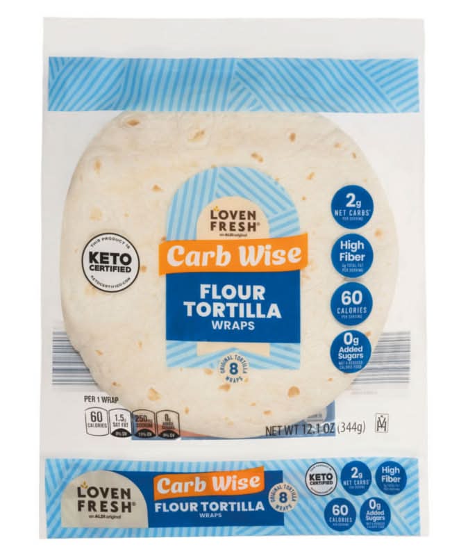 L'oven Fresh Carb Wise Flour Tortilla Wraps (12.1 oz, 8 ct)
