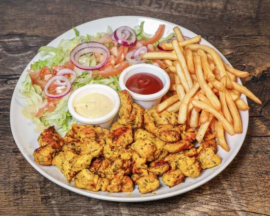 Assiette escalope curry