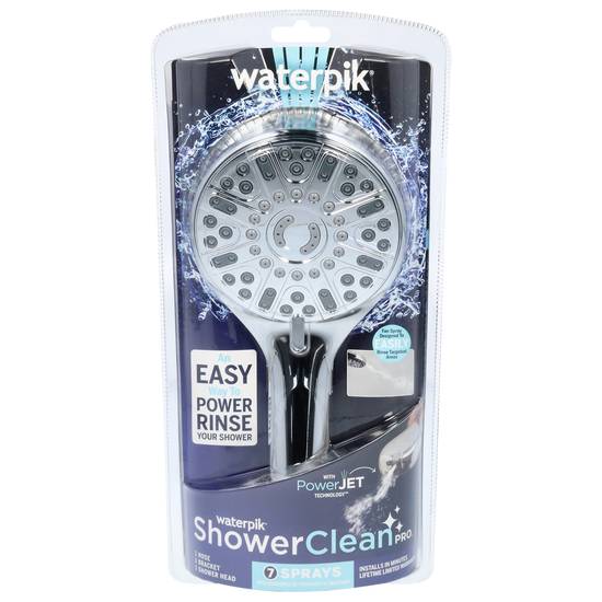 Waterpik Showerclean Pro 7 Sprays Shower Head With Powerpulse Therapeutic Massage
