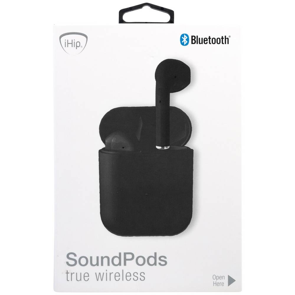 iHip Bluetooth True Wireless SoundPods, Black