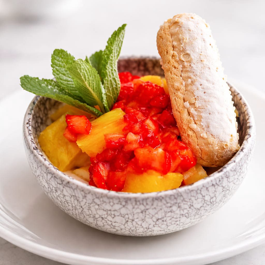 Coupe de fruits (pomme, mangue)