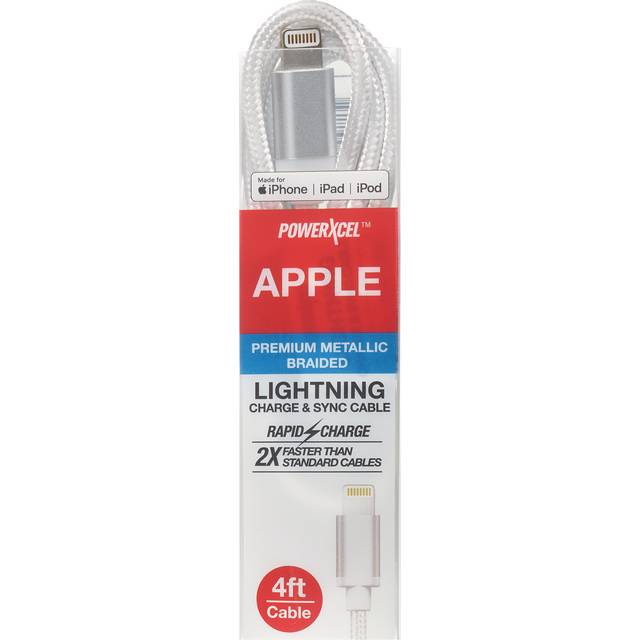 Powerxcel Cable Sync&Charge Lightening Apple (4 ft)