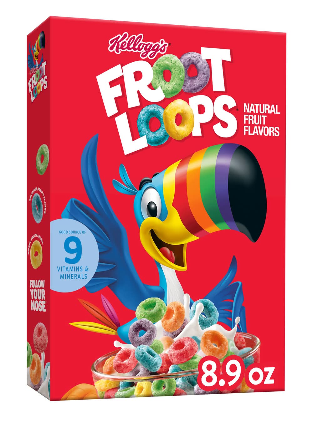 Frosted Flakes Froot Loops Sweetened Multigrain Cereal, Fruit (8.9 oz)