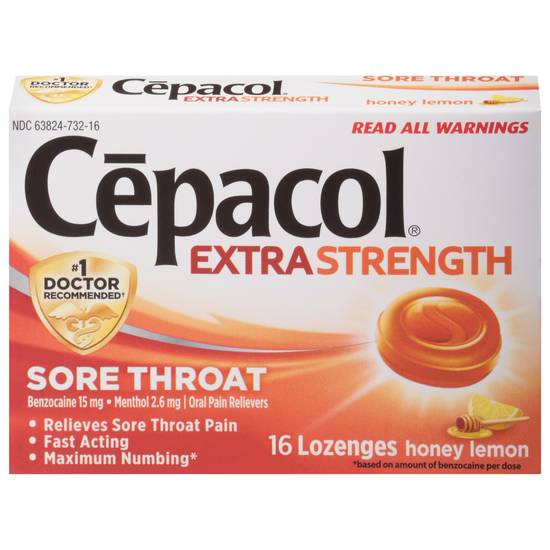 Cepacol Extra Strength Honey Lemon Sore Throat Lozenges (16 ct )