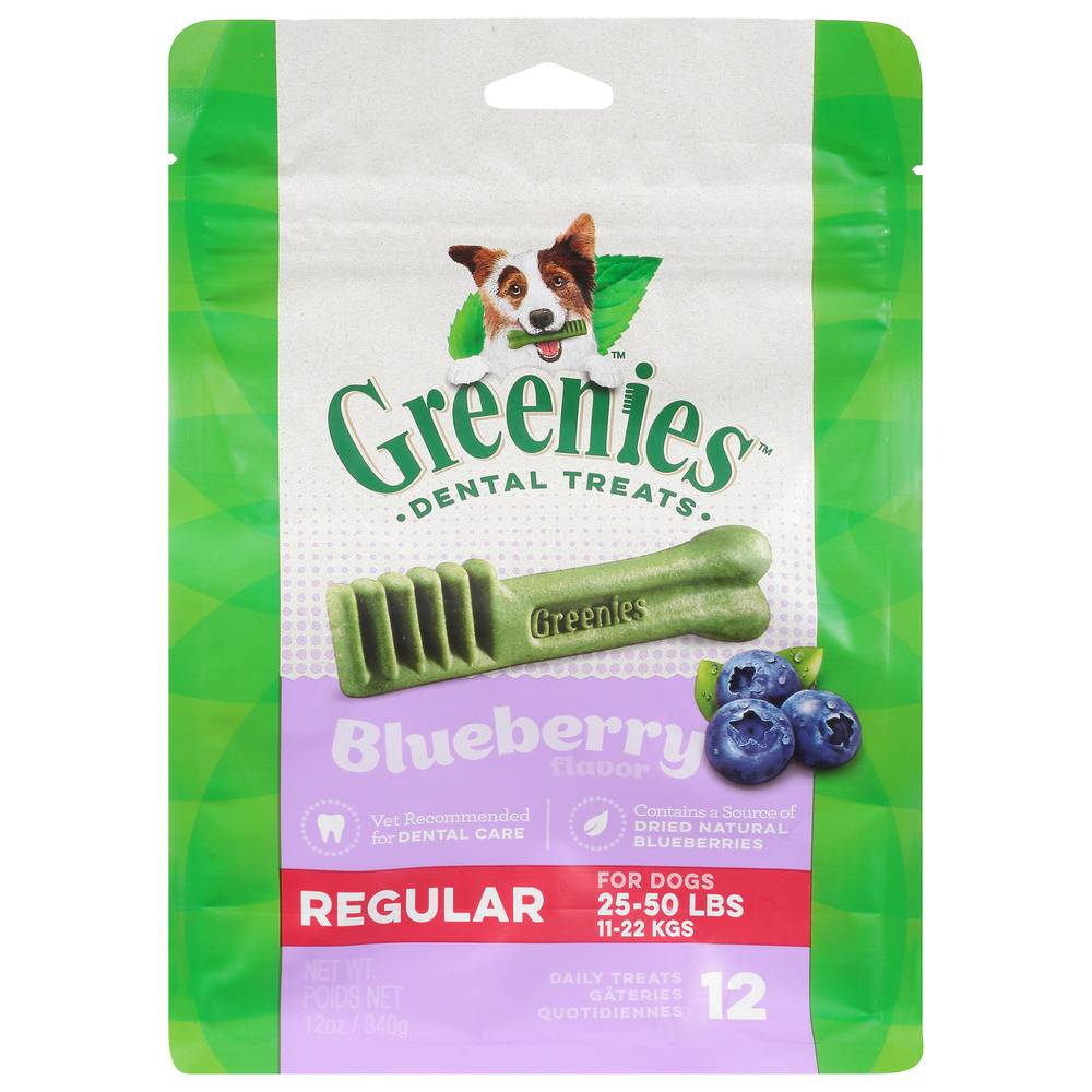 Greenies Regular Blueberry Flavor Dental Treats (12 oz)