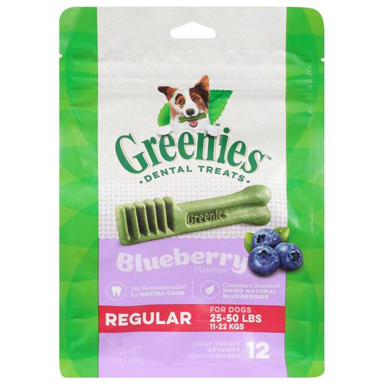 Greenies Regular Blueberry Flavor Dental Treats (12 ct)