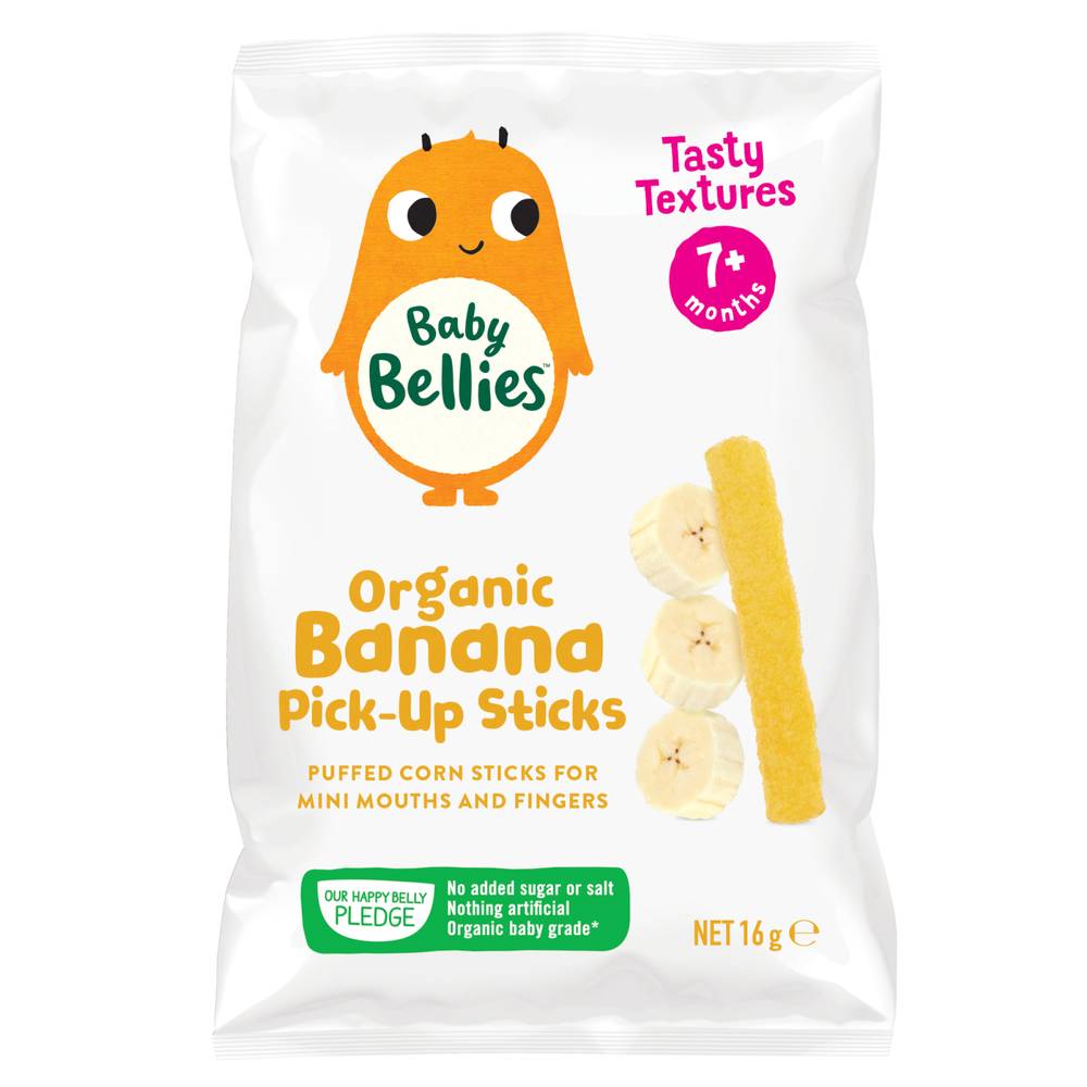 Little Bellies Organic Banana Pick Up Sticks (16g)