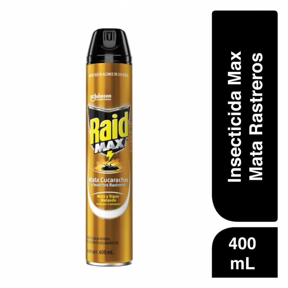 Raid insecticida max mata cucarachas