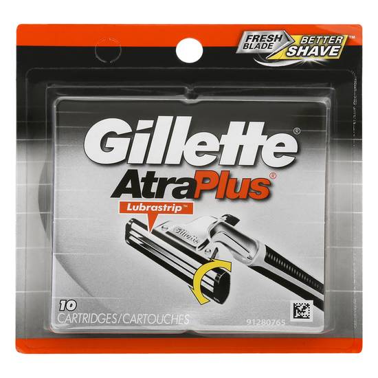 Gillette Atra Plus Mens Razor Blade Refill Cartridge (10 ct)