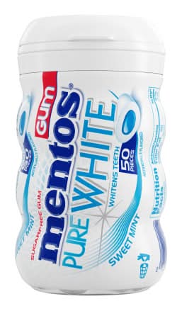 Mentos® Pure White Sweet Mint Sugar-Free Gum - 50 Pieces