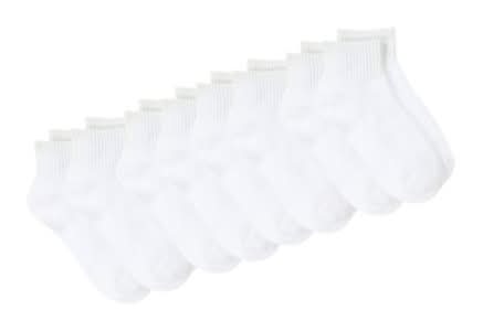 Juniors No Shows Everyday Socks 8-Pack White