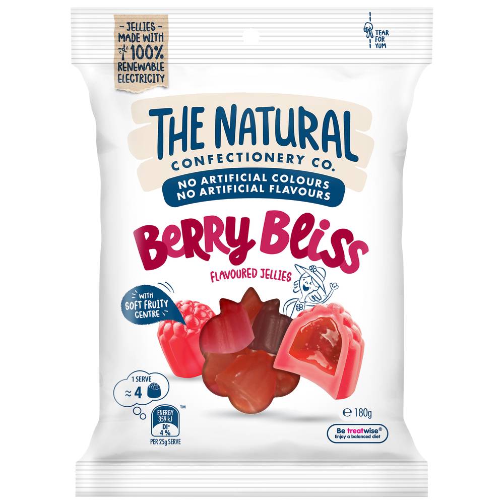 The Natural Confectionery Co. Flavoured Jellies, Berry Bliss (180g)