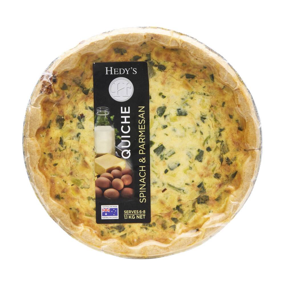 Hedy's Quiche Spinach & Parmesan (1.1kg)