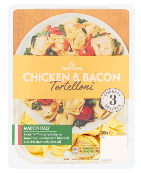 Morrisons Chicken & Bacon Tortelloni Pasta (300g)