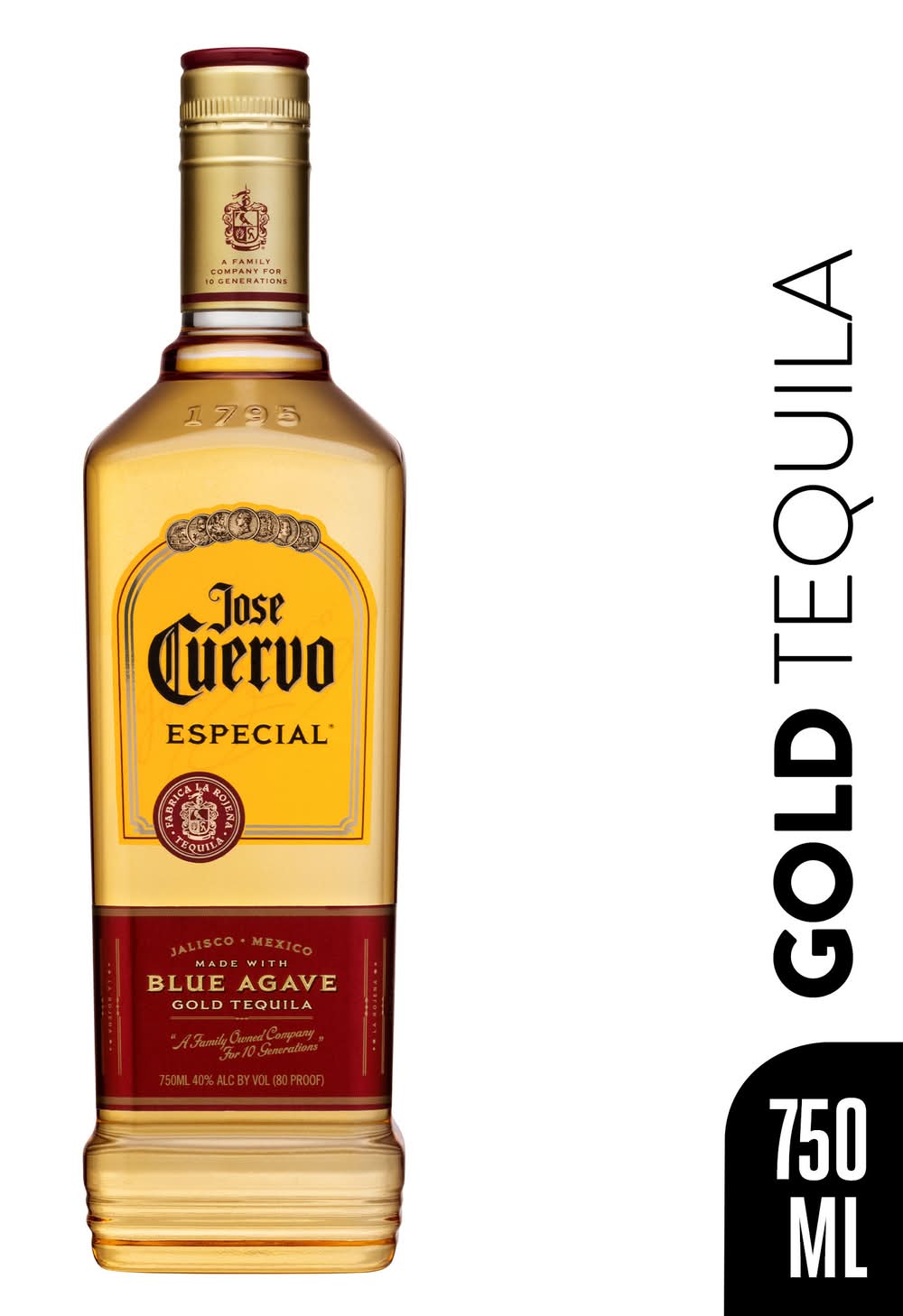 Jose Cuervo Especial Blue Agave Gold Tequila (750 ml)