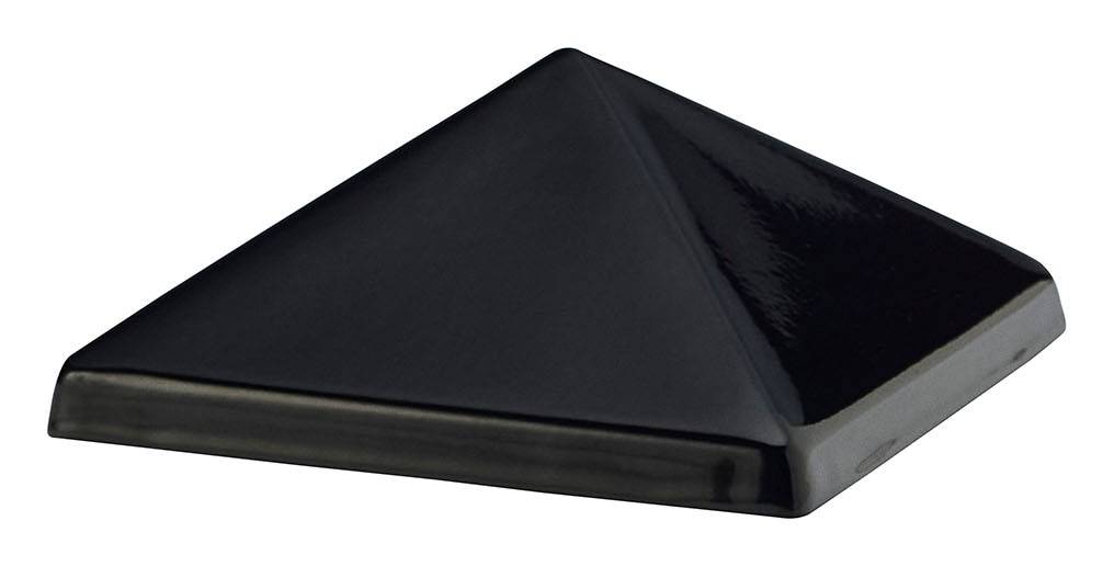 RELIABILT 4-in x 4-in Classic Black Metal Deck Post Cap | QTP73-BKG-E1