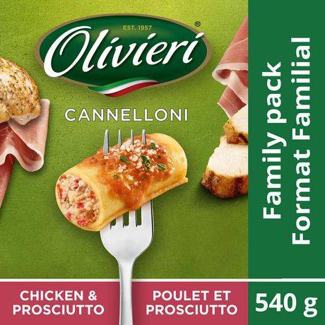 Olivieri olivieri cannelloni poulet et prosciutto 540g (1 x 540g) - cannelloni chicken & prosciutto (540 g)